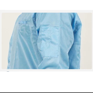 เสื้อกาวน์ป้องกันไฟฟ้าสถิตย์แบบมีซิ๊ปผ่าหน้าแขนจั๊มผ้าสังเคราะห์เนื้อดีใส่สบายมีสีฟ้าสีขาวและสีกรมท่าออกใบกำกับภาษีได้ร้