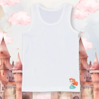 เสื้อซับในเด็ก เสื้อกล้ามเด็กลาย เจ้าหญิง นุ่มระบายอากาศได้ดี ไซส์ 1-12ปี #เสื้อกล้าม