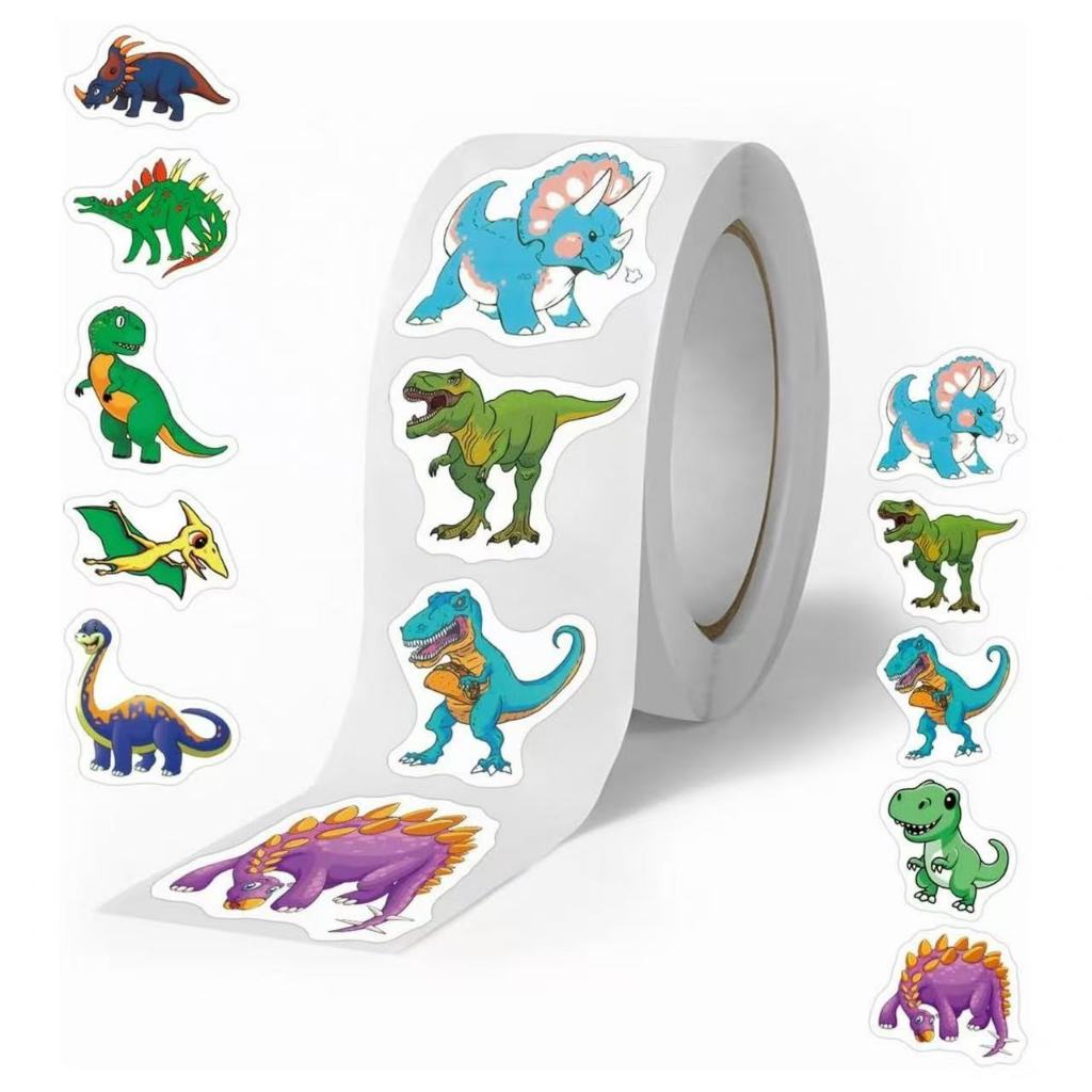 500ดวง สติ๊กเกอร์รางวัลเด็ก นักเรียน ลายไดโนเสาร์ ลิง sticker