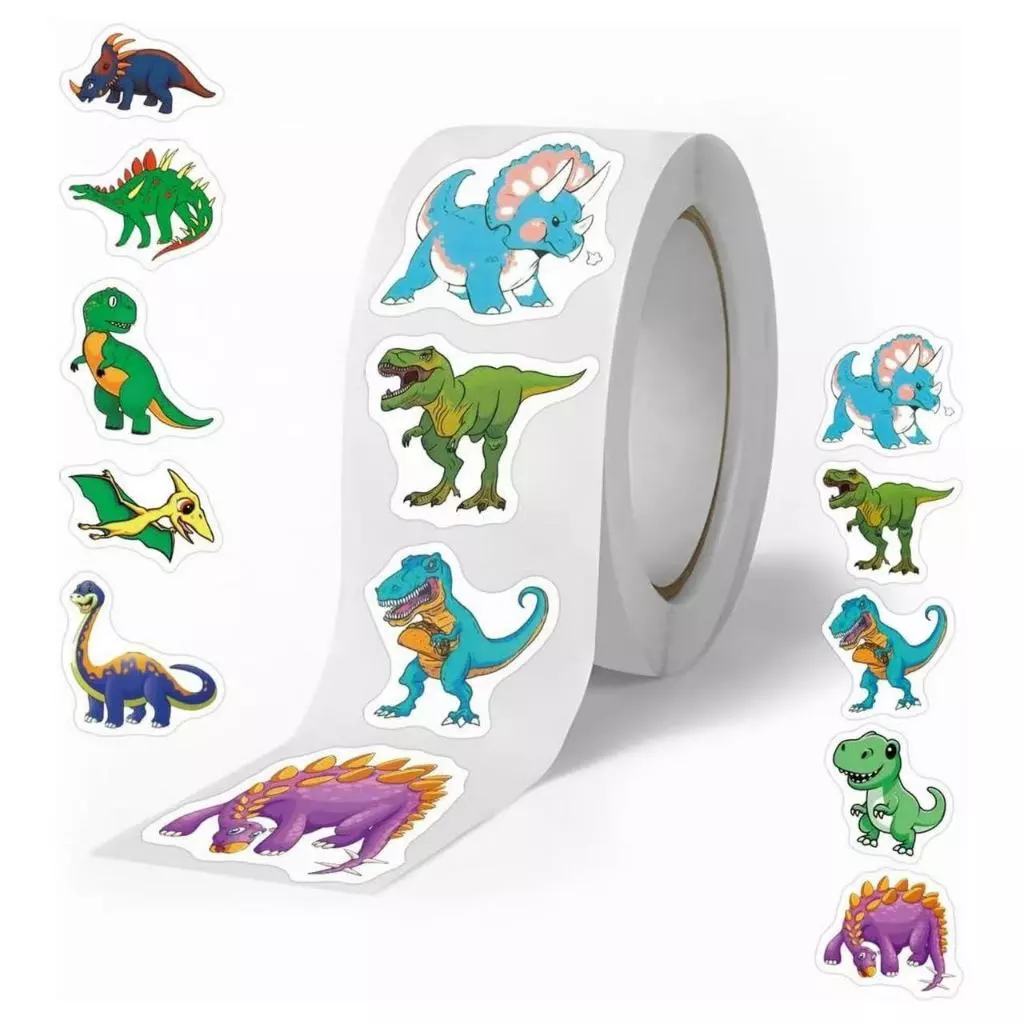 500ดวง สติ๊กเกอร์รางวัลเด็ก นักเรียน ลายไดโนเสาร์ ลิง sticker