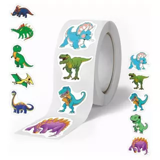 500ดวง สติ๊กเกอร์รางวัลเด็ก นักเรียน ลายไดโนเสาร์ ลิง sticker