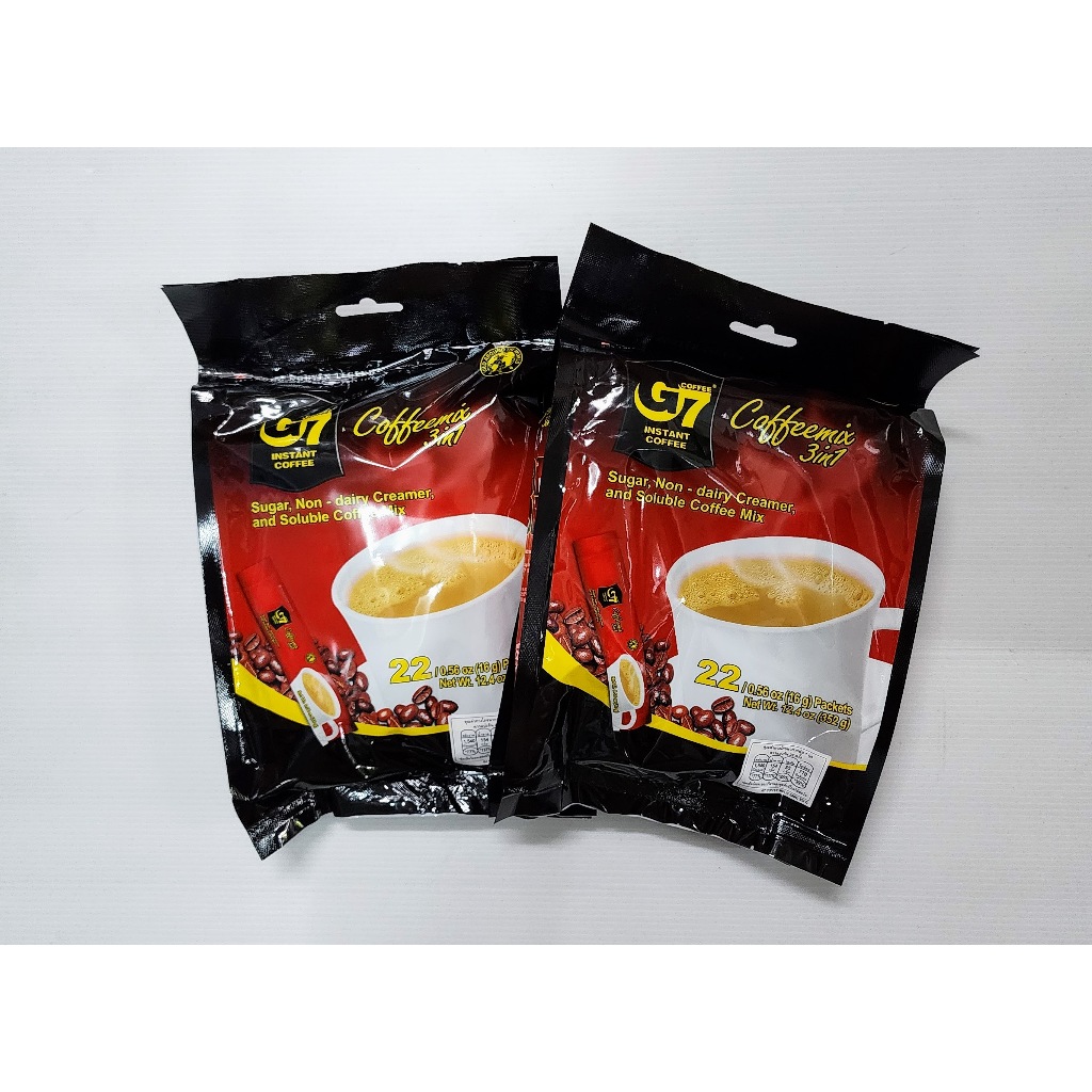 G7 กาแฟ 3in1 ขนาด 22ซอง 1แถม1 ล็อตใหม่