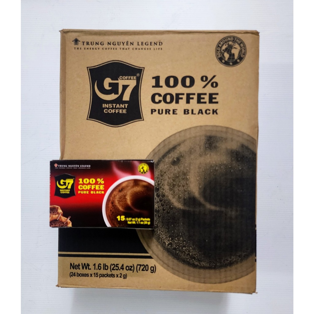 G7 กาแฟดำ ยกลัง 24กล่อง x 15ซอง ล็อตใหม่