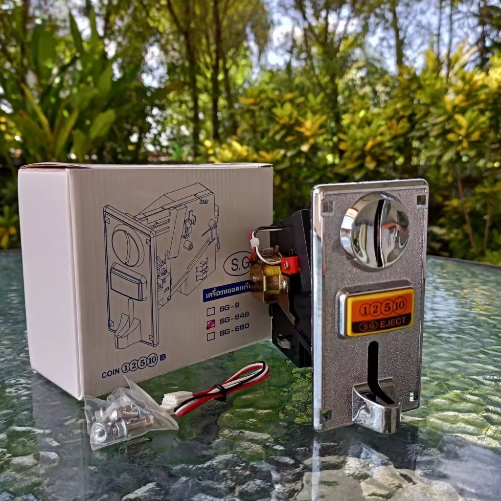 [บ้านเครื่องกรอง] สล็อตหยอดเหรียญ SG-648 ตัวหยอดเหรียญบันทึกค่าสำหรับตู้น้ำ ทุกชนิด โปรแกรมเหรียญได้