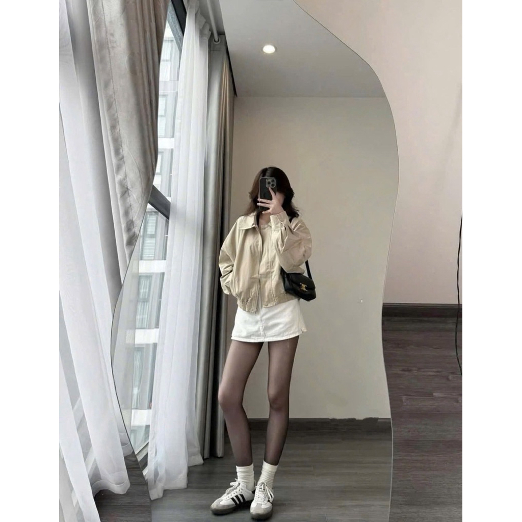 Zara jacket เสื้อแขนยาวคอปก ผ้าร่ม กันฝนกันลม