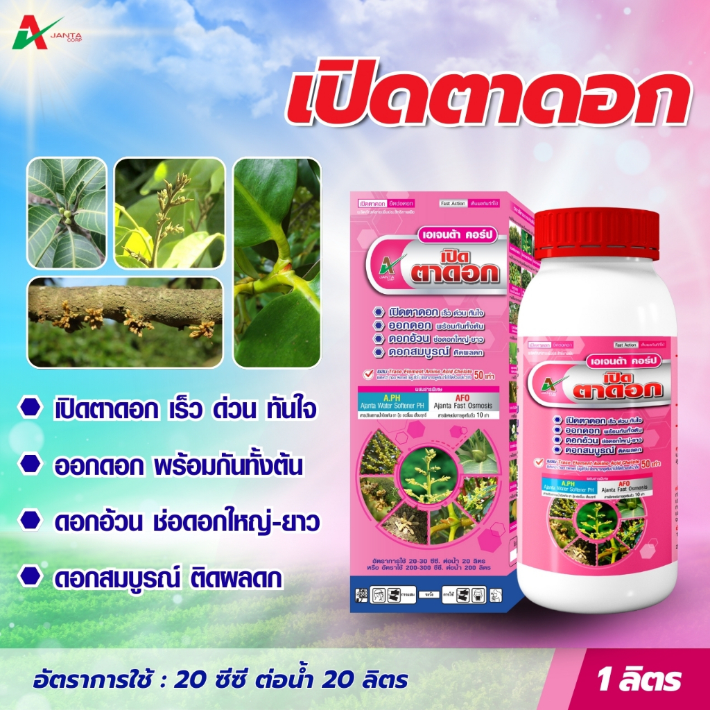 เปิดตาดอก ดอกดก กระตุ้นการออกดอก ออกดอกพร้อมกันทั้งต้น ฮอร์โมนเปิดตาดอก เอเจนต้า คอร์ป