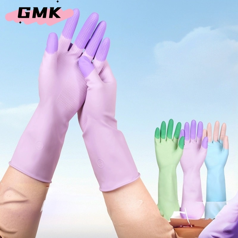 【คุณภาพสูง】ถุงมือล้างจาน งานบ้าน ห้องครัว ถุงมือล้างจานยางไนไตรล์ทนทาน สำหรับล้างจานและเสื้อผ้า G3430
