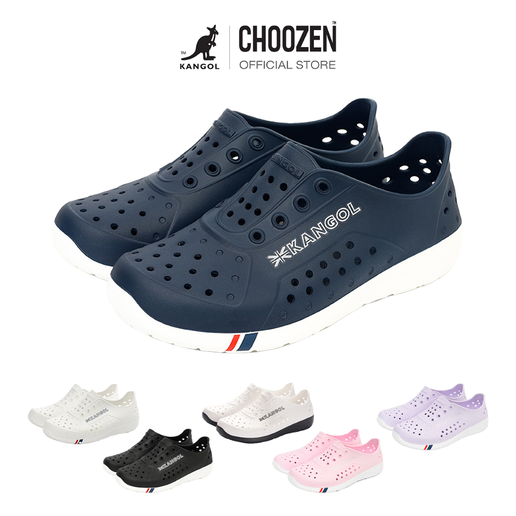 KANGOL รองเท้ากันน้ำ EVA รุ่น Aqua shoes แบบสวม ทำความสะอาดง่าย ขาว,ดำ, กรม,ม่วง,ชมพู,ขาวดำ 62251671