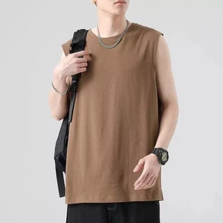 BU เสื้อกล้ามผู้ชาย เทรนด์แฟชั่นสำหรับผู้ชายกีฬาและออกกำลังกายเสื้อกล้ามสายเดี่ยว