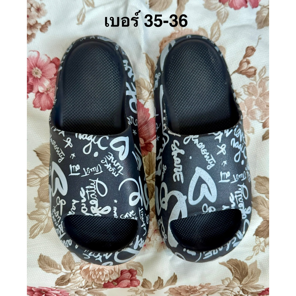 POSEEแท้  New cat claw EVA size 35-36 รองเท้าแตะนุ่มลื่น รองเท้าแตะP68102W (มือสอง)