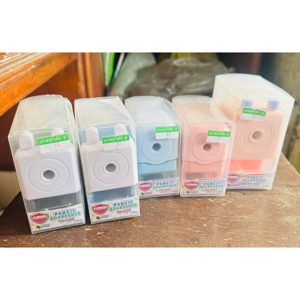 เครื่องเหลาดินสอ กบเหลา ดินสอ Master Art MS - 2502 คละสี จำนวน 1 เครื่อง มาสเตอร์อาต เหลา เครื่องเหลา US.Stationื - รูปที่ 2