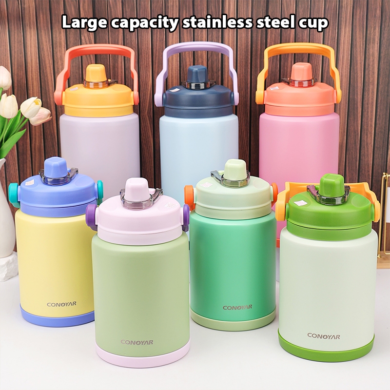 CONOYAR ถังน้ำเก็บอุณหภูมิ กระติกน้ำสแตนเลส304 กระติกเก็บความเย็น 2800มล./4000 มล. แก้วเก็บความเย็นข