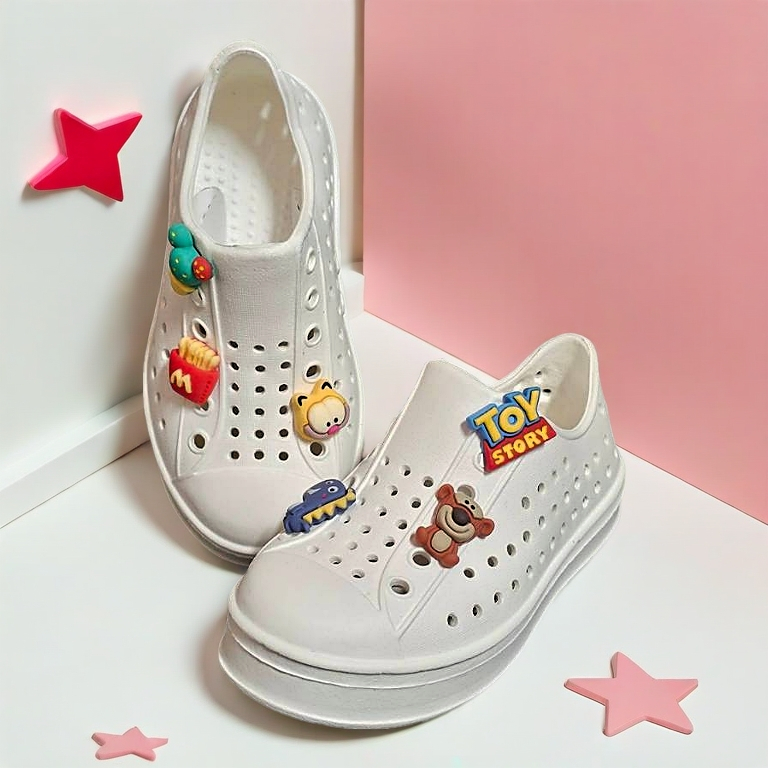 (แถมตัวติดการ์ตูน) OPTA รองเท้าคัชชูเด็ก ทรง  native รุ่น NA001 ไซส์ 25-30