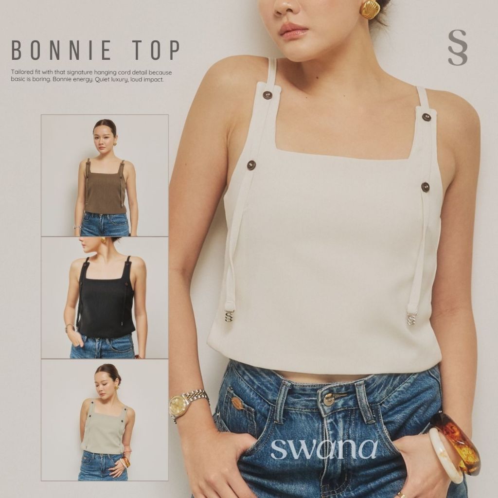 Swana.ss - Bonnie top  XS-XL 🍋🧀 สายเดี่ยว ที่น่ารักที่สุด