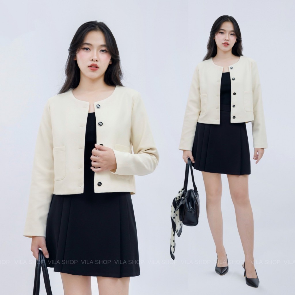 (พร้อมส่ง) VILA | Grace Blazer VL110 เสื้อเบลเซอร์ กระเป๋าหน้ามีซับทั้งตัว รูปที่ 4