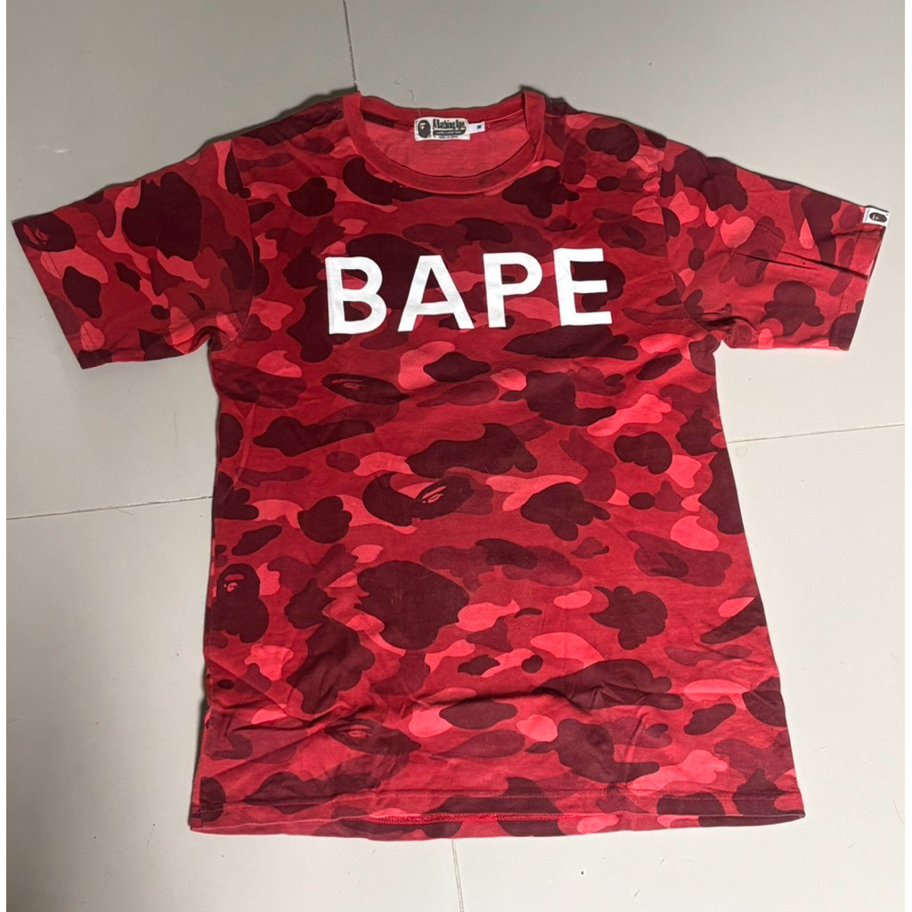 (มือสอง) เสื้อยืดBAPE color camo(Red) size:M อก40นิ้ว