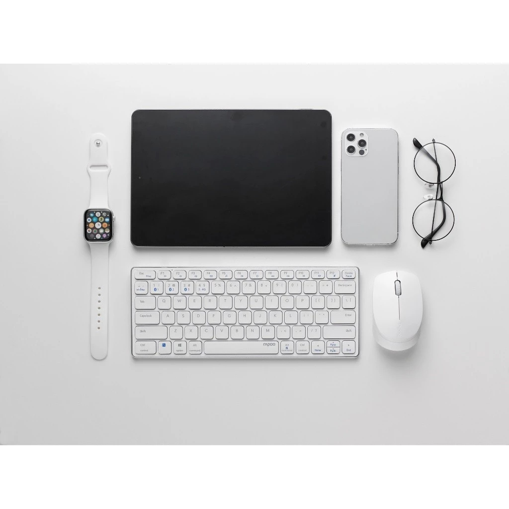RAPOO รุ่น 9050M WHITE Wireless Keyboard