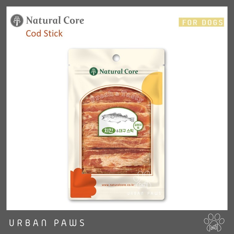 ขนมสุนัข Natural Core - Fresh & Tasty Codfish Stick  ไก่และปลาค็อดอัดแท่ง นำเข้าจากเกาหลี 🇰🇷 90 g
