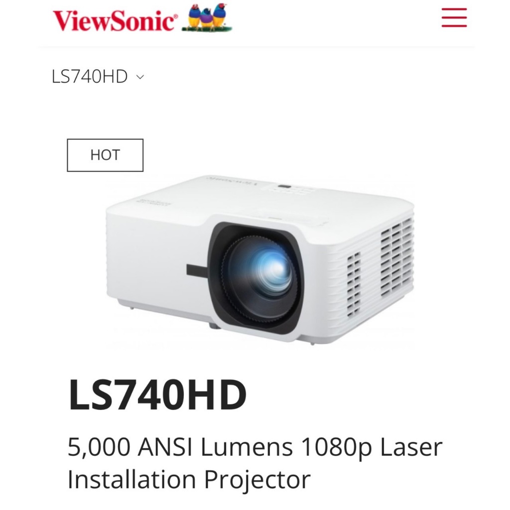 Viewsonic LS740HD 5000 ANSI Lumens 1080p Laser Installation Projector โปรเจคเตอร์ ห้องประชุม ห้องสัม