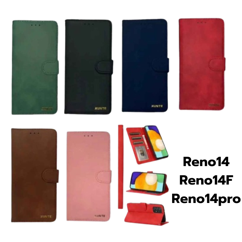 🍁For Reno เคส กระเป๋า หนัง 14 / 14pro / 14F