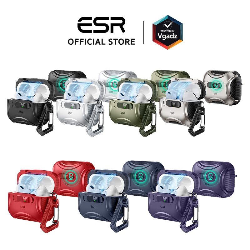 ESR  เคสสำหรับ AirPods Pro 3 รุ่น Cyber Armor FlickLock Case (HaloLock)