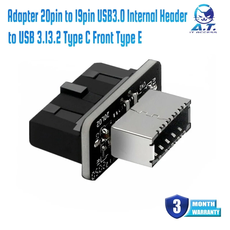 Adapter 20pin to 19pin USB3.0 Internal Header to USB 3.13.2 Type C Front Type E