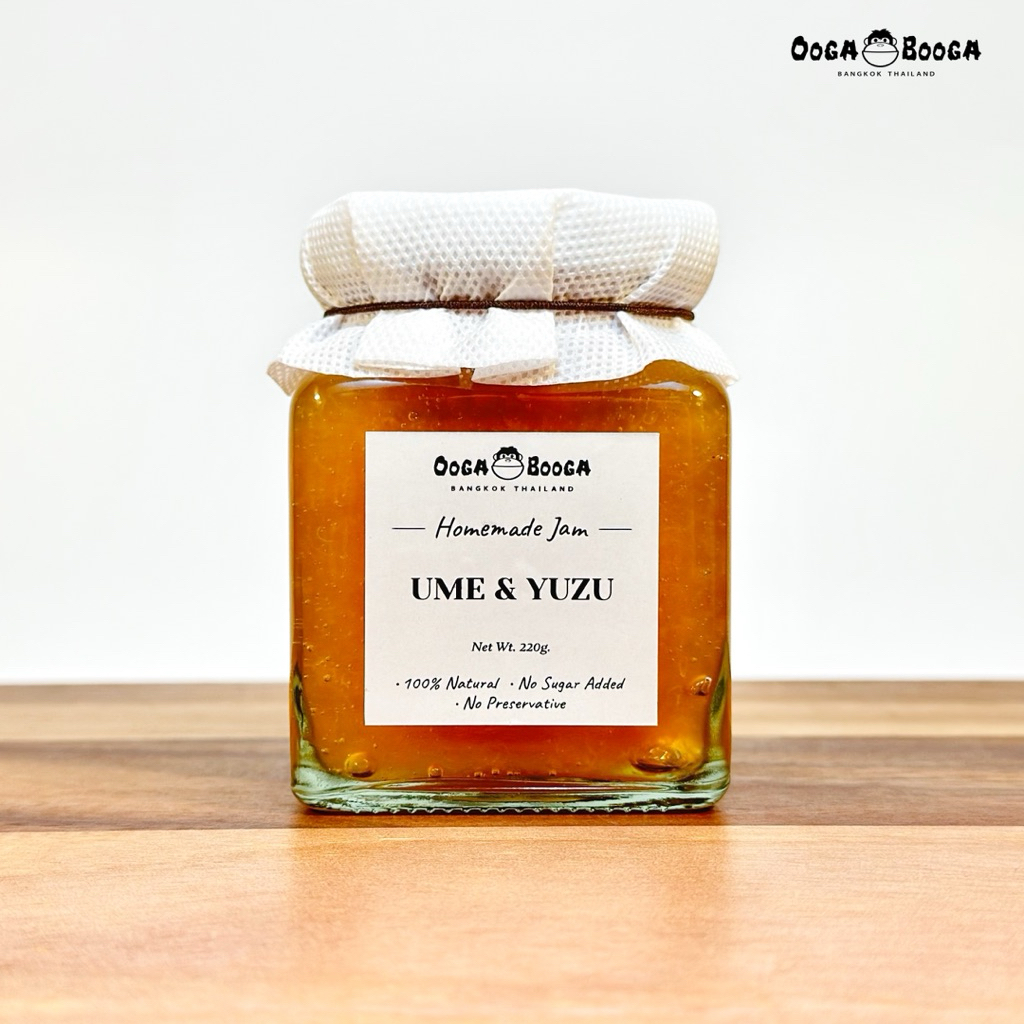 แยม บ๊วยญี่ปุ่นยูสุ Ume & Yuzu Jam 220g. แยมผลไม้ ไม่เติมน้ำตาล เพื่อสุขภาพ Ooga Booga Farm