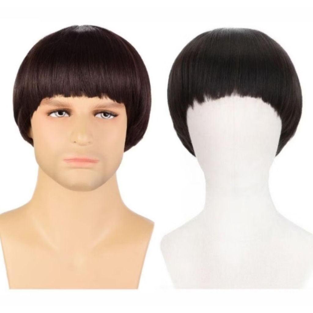 วิกผมทรงหัวเห็ดชายหญิงสีดำพร้อมส่งจากไทย - รูปที่ 2