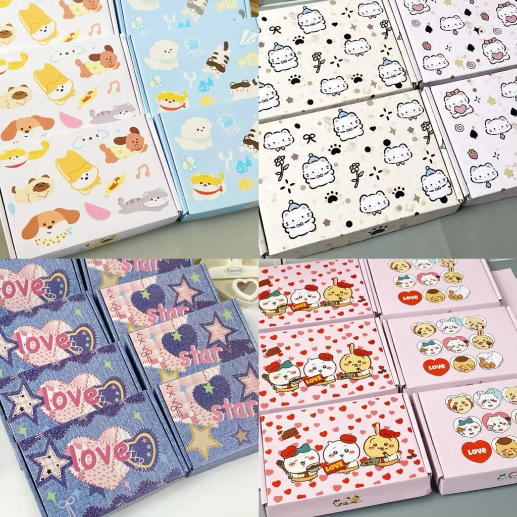 พร้อมส่ง(ขั้นต่ำ3ใบ)กล่องไดคัท กล่องพัสดุลายการ์ตูนน่ารักก