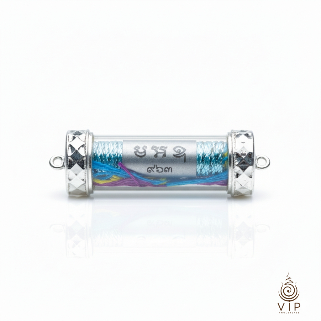 (ปลอมยินดีคืนเงิน) ตะกรุดเงินเศรษฐี 🔷 | Silver Wealth Takrud | 银色富贵符管护身符 (จัดส่งไว เคลมฟรี)(กรอบชุบหนา2เท่า)