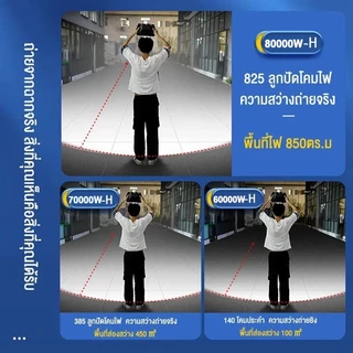 ไฟโซล่าเซลล์ 800000W Solar Light IP69 กันน้ำกลางแจ้ง ป้องกันฟ้าผ่า จับเวลาระยะไกล ชาร์จไฟตอนกลางวัน สว่างเมื่อฟ้ามืด