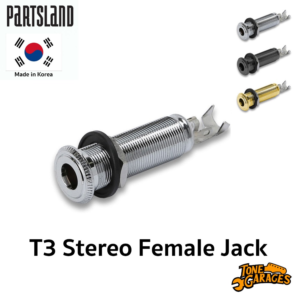 WSC Partsland T3 Stereo Female Jack รูแจ๊กตัวเมีย แบบหลอด สเตอริโอ (หลายสี)