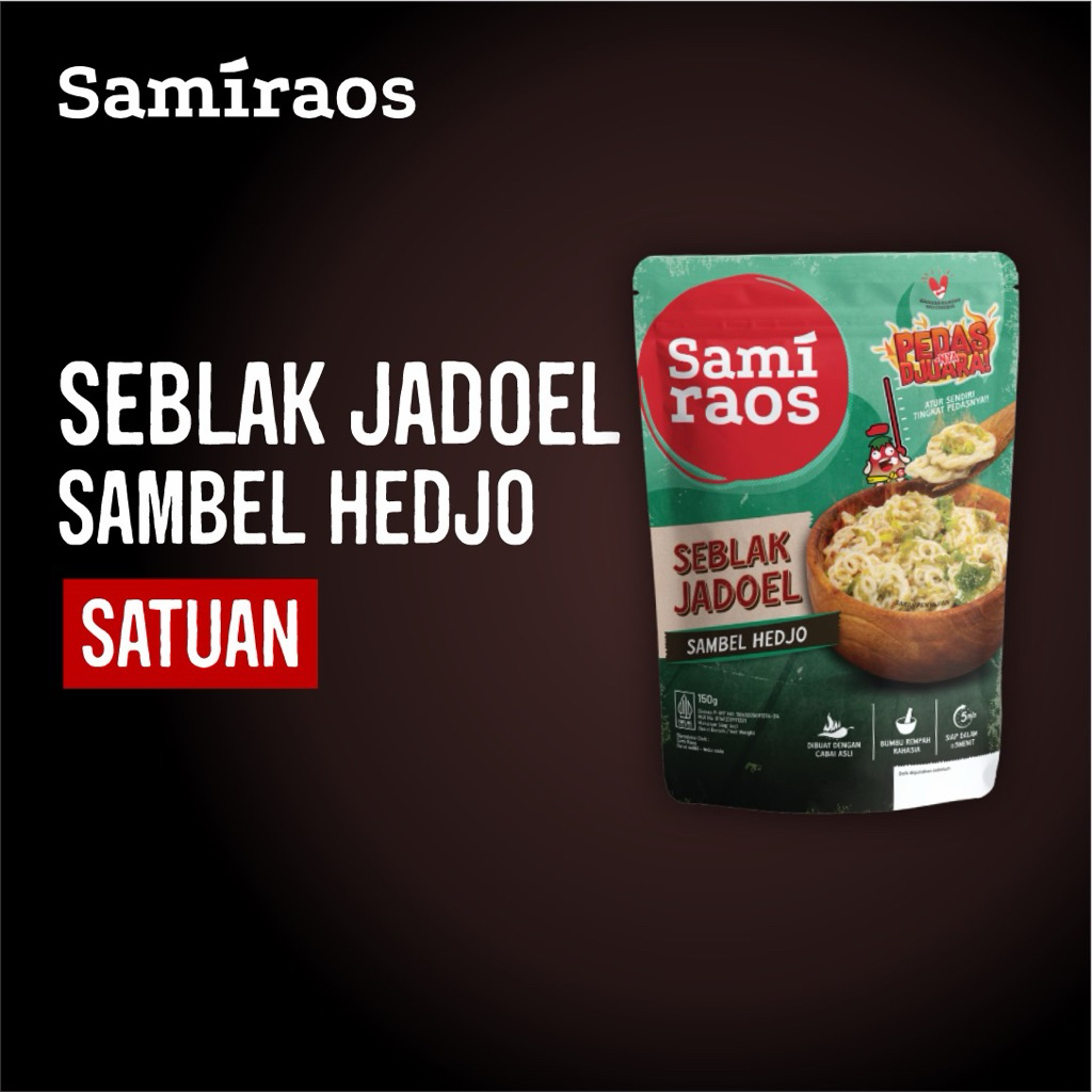 Indonesia Seblak Jadoel Sambel Hedjo Instant Sami Raos