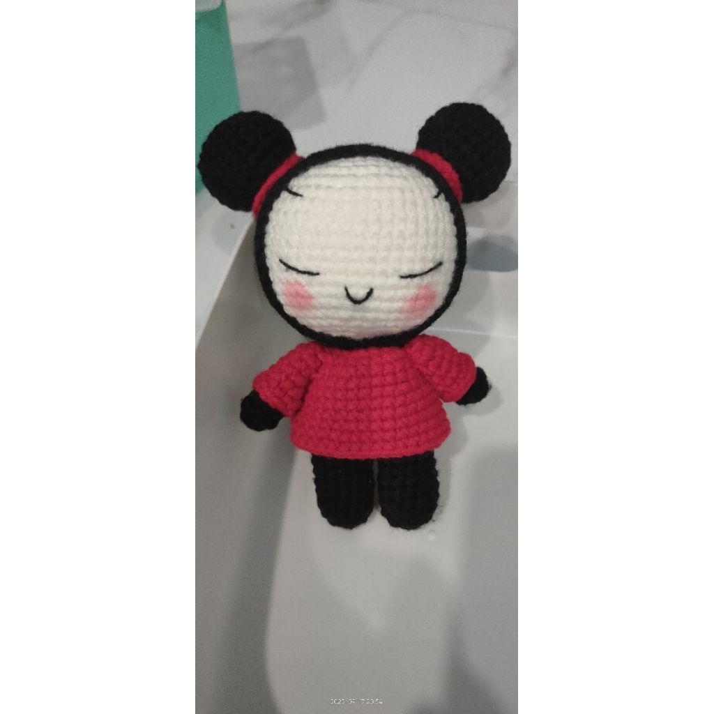 พวงกุญแจตุ๊กตาไหมพรมPucca