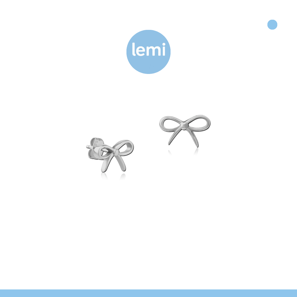 Lemi ต่างหูเพื่อผิวแพ้ง่าย Bow Surgical Steel