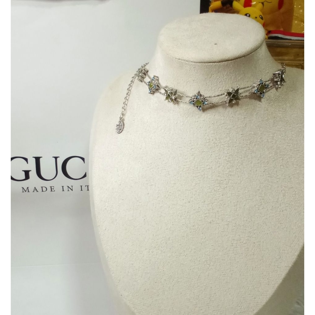 สร้อยคอเงินแท้ ประดับอัญมณี เกรด Swarovski (พร้อมส่ง) มีตอก VSV