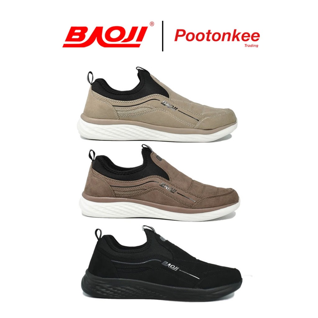BAOJI บาโอจิ รุ่น BJM 434 รองเท้าผ้าใบ รองเท้าอีซี่ออนผู้ชาย  ไซส์ 41-45
