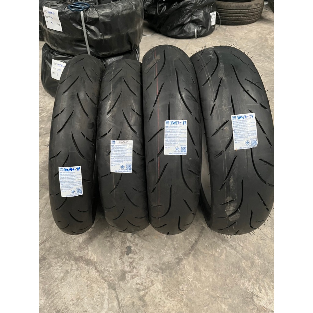 ยางมอเตอร์ไซค์ ยี่ห้อ เก็กโกสตาร์ รุ่น V456 ขนาด 100/80-17ปี23 , 110/70-17ปี23 , 130/70-17ปี23 , 140/70-17ปี24 (DA)