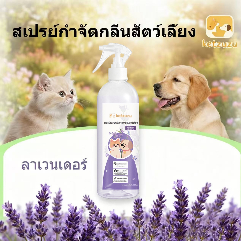 【1ยกโหล】Ketzuzu สเปรย์ดับกลิ่นสัตว์เลี้ยง ทรายแมว ฆ่าเชื้อ  กำจัดกลิ่นสัตว์เลี้ยง ลาเวนเดอร์