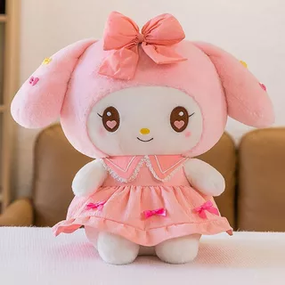 ตุ๊กตานุ่มรูปการ์ตูนแมวน่ารัก 30/50cm ตุ๊กตายัดนุ่น การ์ตูนอนิเมะสไตล์ม่วงดำ กระต่ายหวาน ของเล่นสำหรับเด็ก