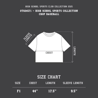 Highschool Sports Collection 2025 Crop baseball เสื้อเบสบอลครอป - OTG24571