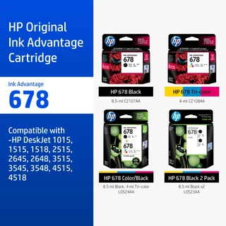 [ส่งด่วน] ตลับหมึก HP 678 Black/ Tri-color Original Ink Advantage Cartridge