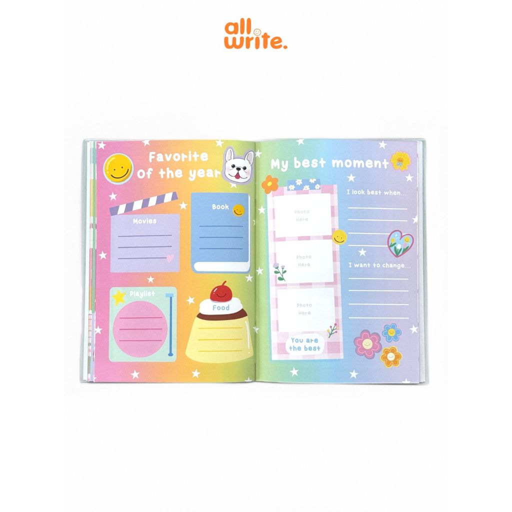 allwrite พร้อมส่ง ฟรี!! Sticker สมุดแพลนเนอร์ Monthly Planner ห่อปกพลาสติก ขนาด A5  AW425 - รูปที่ 4