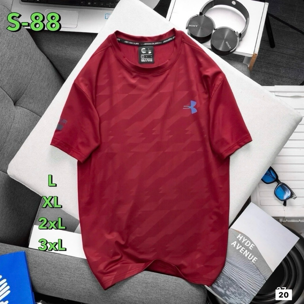 เสื้อกีฬาผู้ชาย คอกลมแขนสั้น เนื้อผ้าลื่น T Shirt man04 ราคา ถูกที่สุด ดีลบีเคเค แกลเลอรีภาพที่ 5