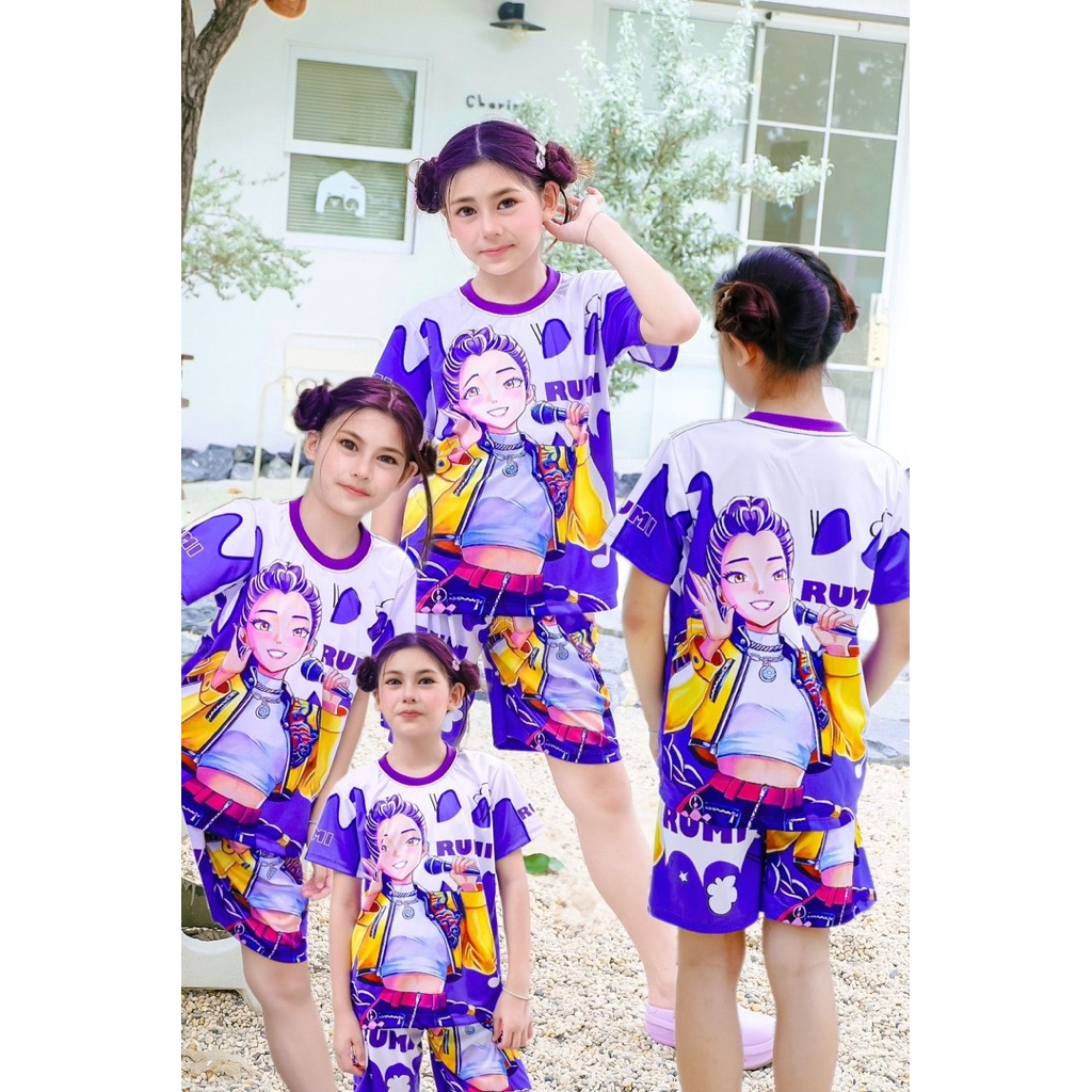 ชุดโซดาป๊อป🥤💝Sodapop สีม่วงพาทเทลสวยๆ มีไซร้1ขวบ-12ขวบ