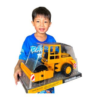 รถบดถนน งานฝาครอบคันใหญ่ รถก่อสร้าง ของเล่นเด็ก พร้อมส่ง