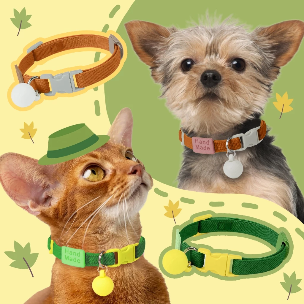 yoyopet ปลอกคอสัตว์เลี้ยง สีพาสเทล นุ่มสบาย ปรับได้ thumbnail 6