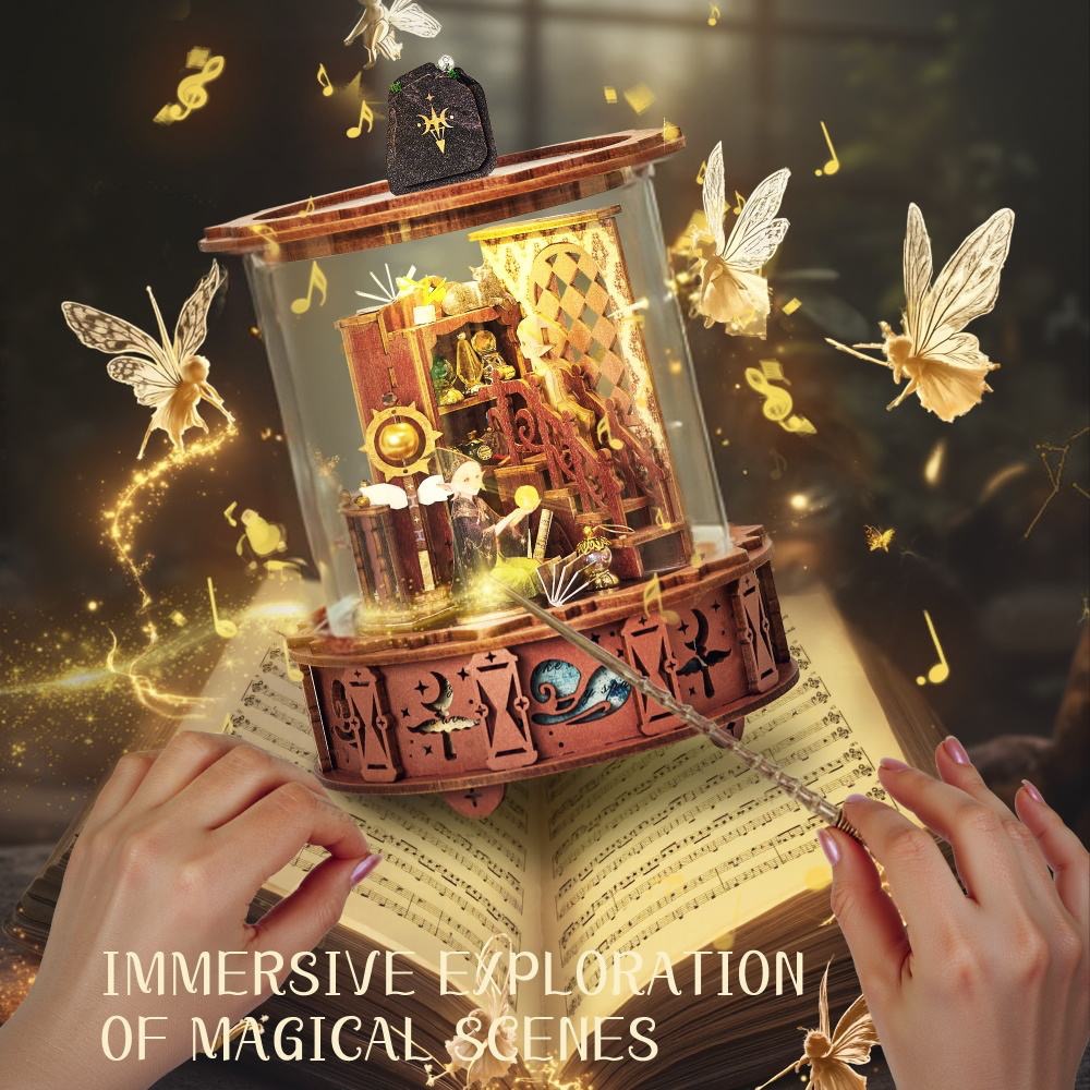 กล่องดนตรี DIY รุ่น A-1013 Magic Antique room ห้องย้อนยุควิเศษ Magic Music Box บ้านตุ๊กตาDIY