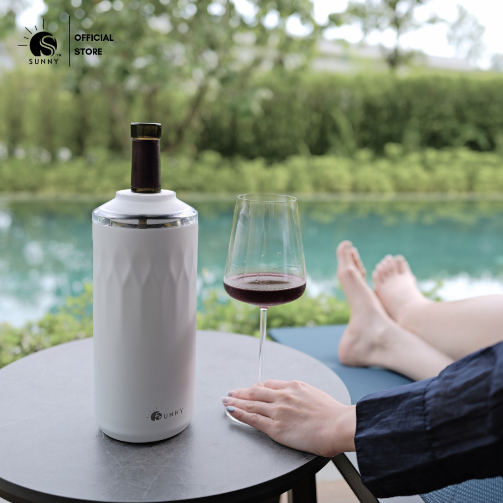 SUNNY - Wine Cooler กระบอกรักษาความเย็นเครื่องดื่ม สแตนเลสสองชั้นไร้รอยต่อและฉนวนสุญญากาศ ใช้ได้ทั้งไวน์ เบียร์ และอื่นๆ - รูปที่ 2