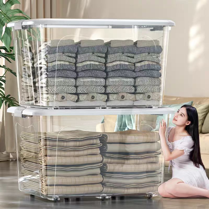 Me กล่อง 100-300 ลิตร กล่องใส่ของอเนกประสงค์ กล่องใส่เสื้อผ้า ลังพลาสติก กล่องพลาสติก วางซ้อนกันได้ ลังเก็บของ